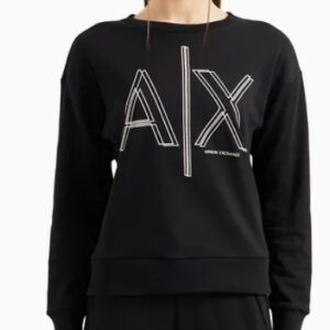 ARMANI EXCHANGE - Felpa Donna Girocollo ASV Nero