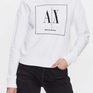 ARMANI EXCHANGE - Felpa Donna Slip On Optic Bianco