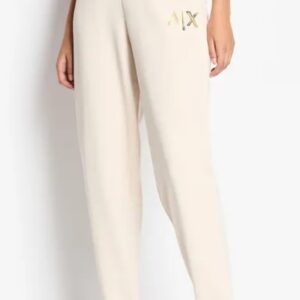 ARMANI EXCHANGE - Pantaloni Donna Sweatpants con Logo AX Beige