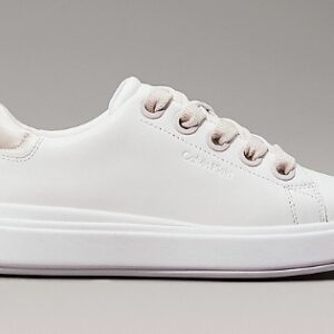 CALVIN KLEIN - Sneaker Donna Cupsole Lace Up Lht Bianco/Grigio Cristallo
