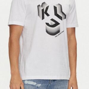 KARL LAGERFELD - T-Shirt Uomo Regular 3D Monogram Bianco