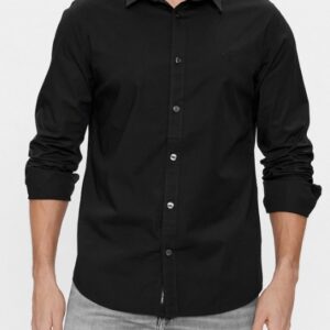 CALVIN KLEIN JEANS - Camicia Uomo in Cotone Slim Fit Nero
