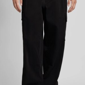 CALVIN KLEIN - Pantaloni Uomo Cargo in Twill di Cotone Nero
