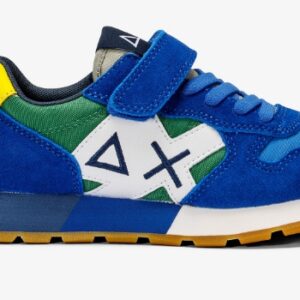 SUN68 - Scarpe Boy's Jaki Bicolor (Kid) Royal/Verde Prato