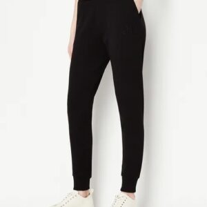 ARMANI EXCHANGE - Pantaloni Donna Tuta Relaxed con Logo AX Nero