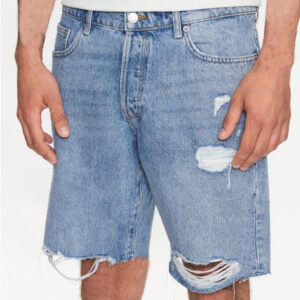 ONLY&SONS - Pantaloncino Uomo di Jeans Lbd Destroy Light Blue Denim
