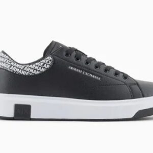 ARMANI EXCHANGE - Scarpe Uomo Sneakers con Logo Lettering a Contrasto Nero