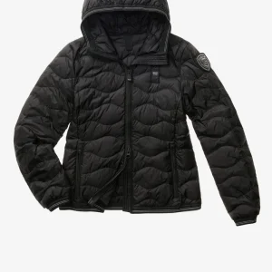 BLAUER - GIACCA DI PIUMINO CON CAPPUCCIO CAMELIA DONNA NERO